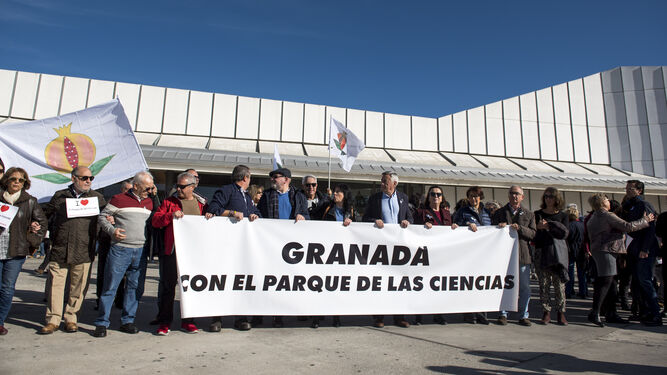 Manifestación en 2018 en apoyo del Parque de las Ciencias