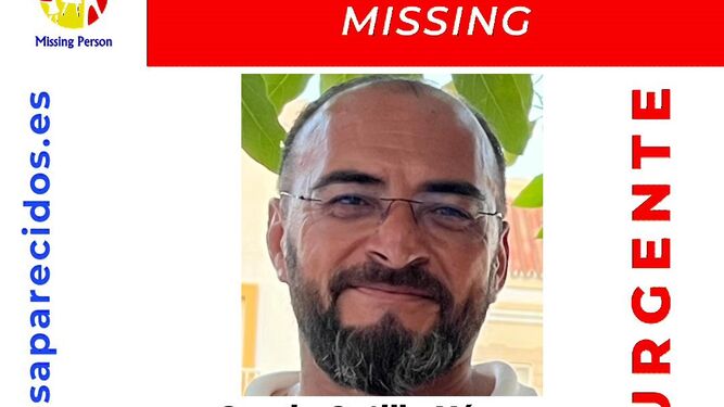 Imagen del cartel de búsqueda del desaparecido publicado en redes sociales