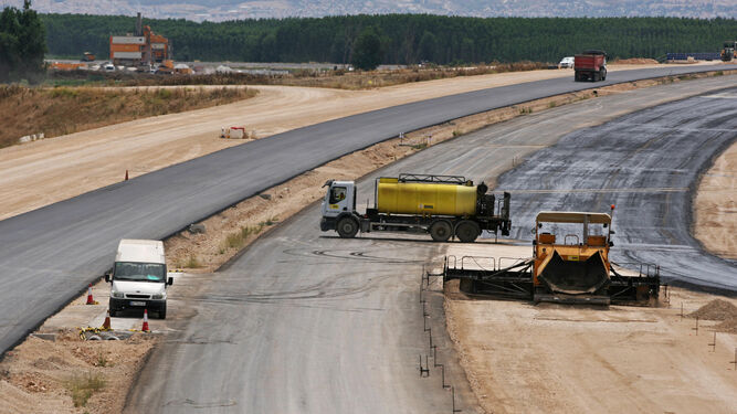 Obras de la autovía GR-43 en la Vega