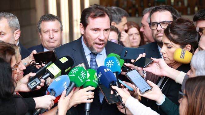 El ministro de Transporte y Movilidad Sostenible, Óscar Puente, en su visita a Andalucía.