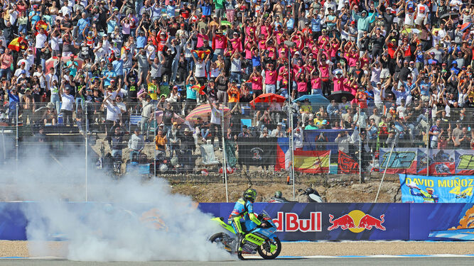 Imagen de la carrera de Moto3 del Gran Premio de España en Jerez.