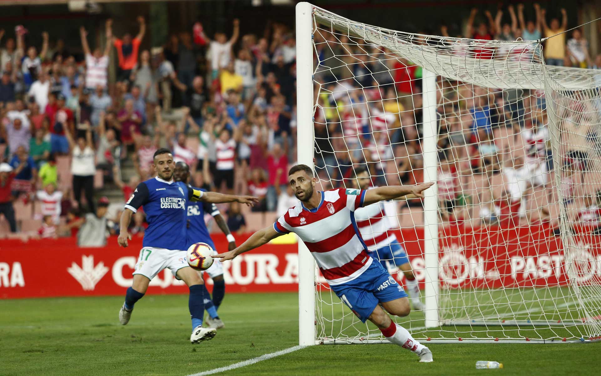 Rodri celebra el cuarto gol ante el Córdoba